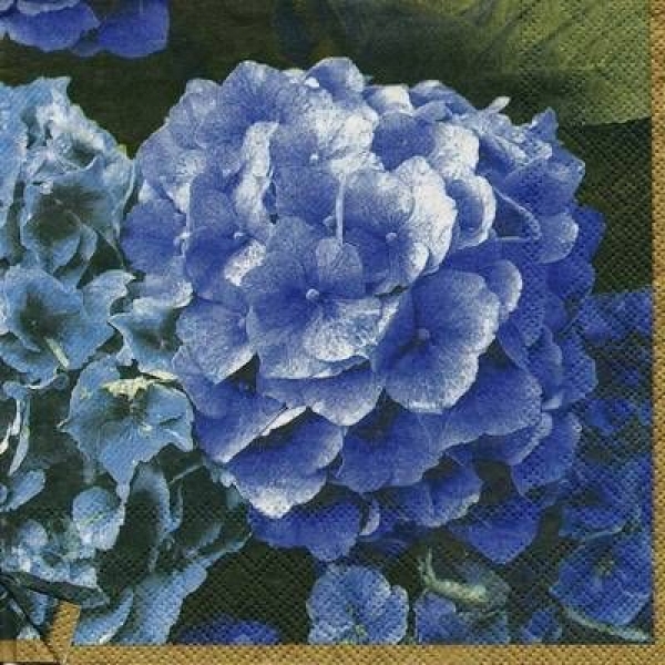s4xx2298 Hortensie blau - Servietten - Packung - 20 Stück