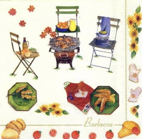 s5125 - Barbecue - Servietten - Packung - 20 Stück