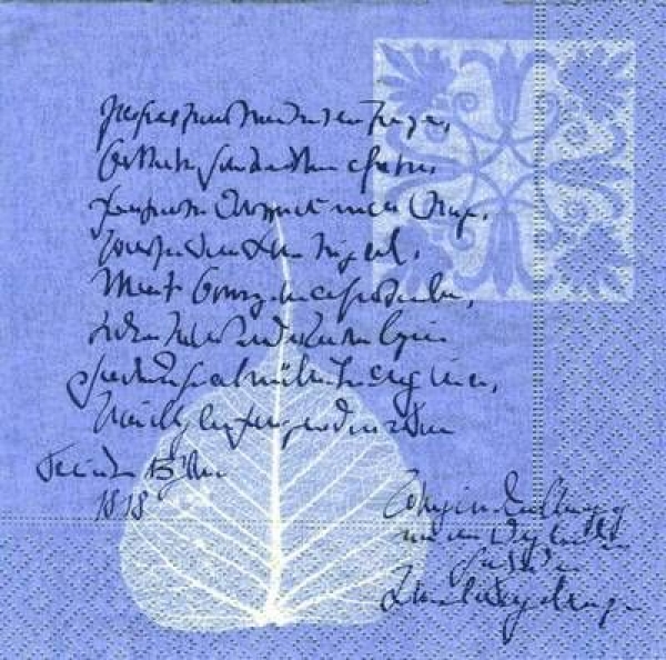 s5303 - Letter for you - blue - Servietten - Packung - 20 Stück