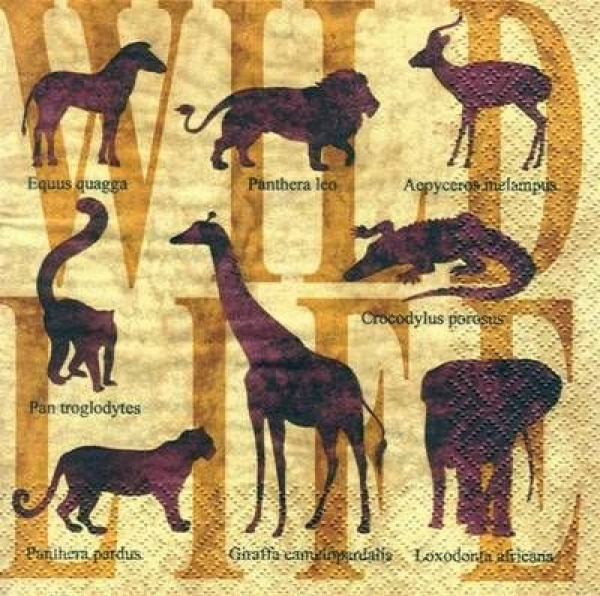 s5325 - Wild Life - Servietten - Packung - 20 Stück