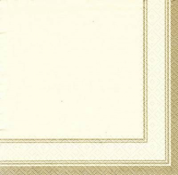 s5440 - Golden Frame - cream/gold - Servietten - Packung - 20 Stück