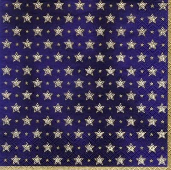 s5453 - Little Stars - dark violet - Servietten - Packung - 20 Stück