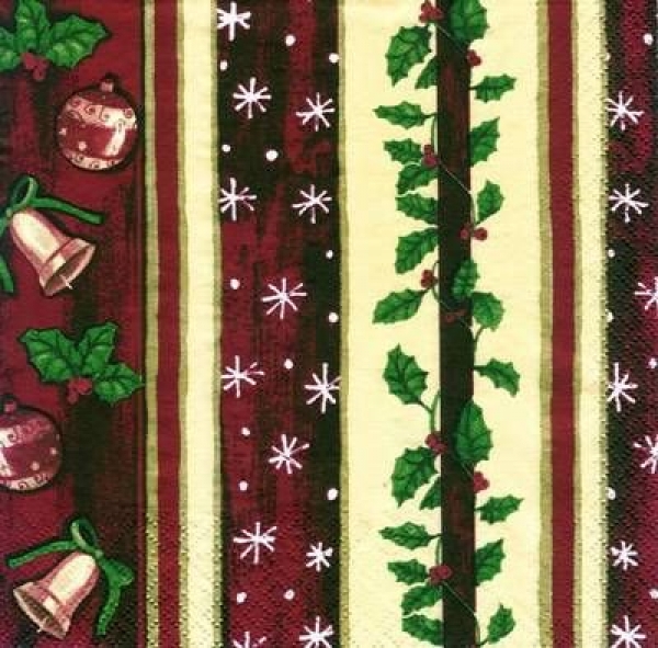 s5465 - Holly - bordo - Servietten - Packung - 20 Stück