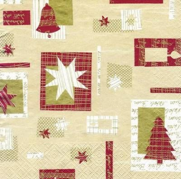 s5481 - Symbols - cream - Napkins - Package - 20 pcs.