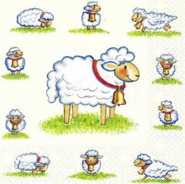 s5539 – Lämmchen Emil - Servietten - Packung - 20 Stück