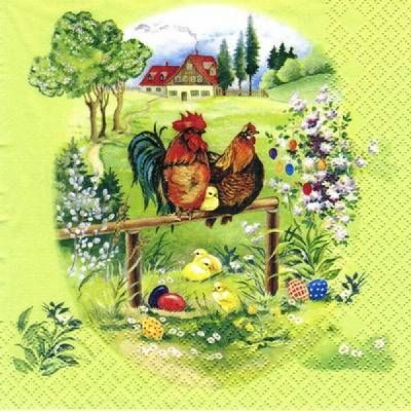 s5540 - Ostermorgen - Servietten - Packung - 20 Stück