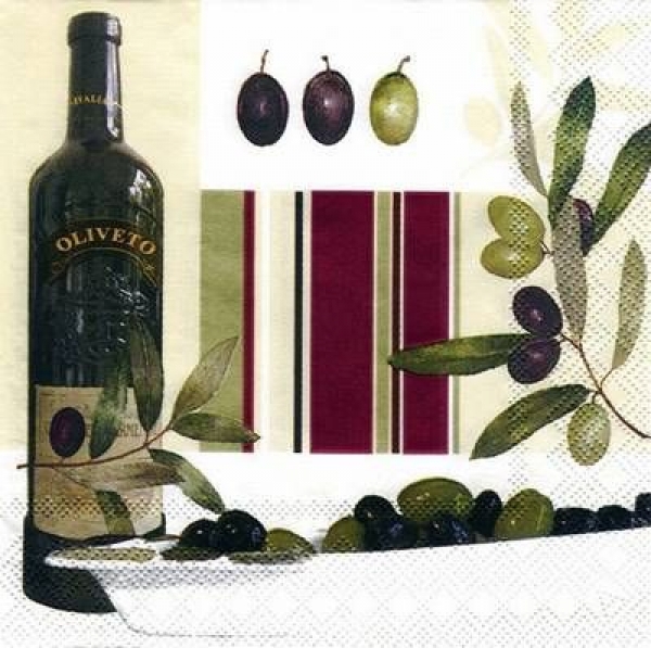 s5759 - Wine & Olives - Servietten - Packung - 20 Stück