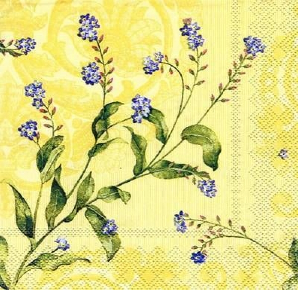 s5779 - Forget-me-not - yellow - Servietten - Packung - 20 Stück.