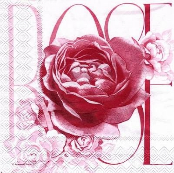 s5802 – Rose – Servietten – Packung – 20 Stück