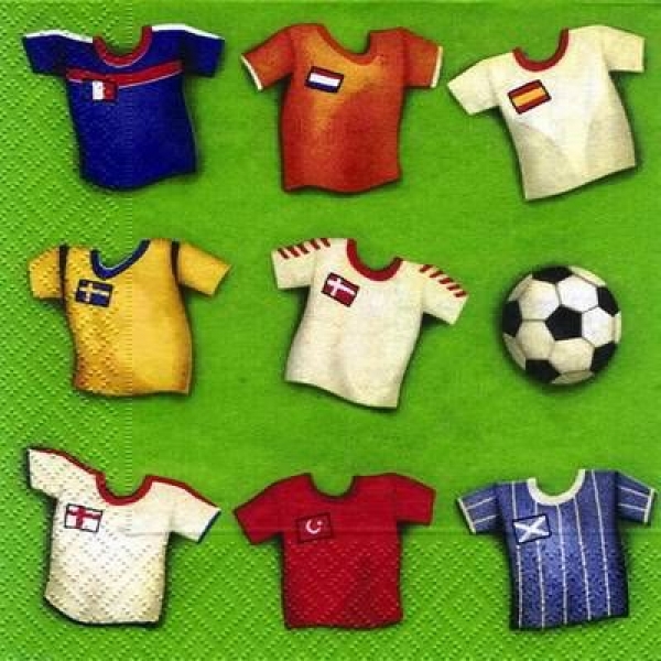 s5866 – Fußball – Servietten – Packung – 20 Stück