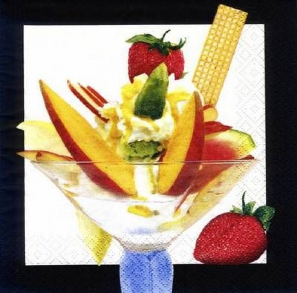 s5931 - Dessert - black - Napkins - Package - 20 pcs.