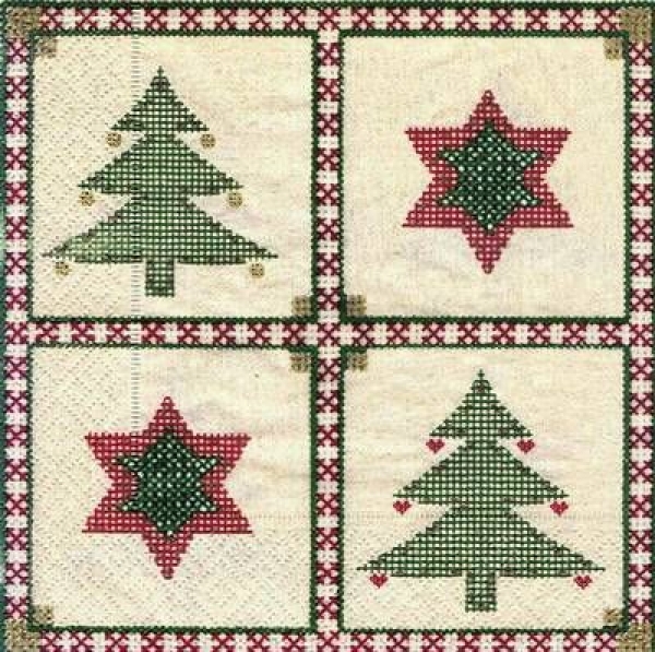 s6209 - Trees and Stars - Napkins - Package - 20 pcs.