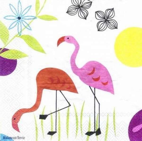 s6246 - Flamingo - Servietten - Packung - 20 Stück