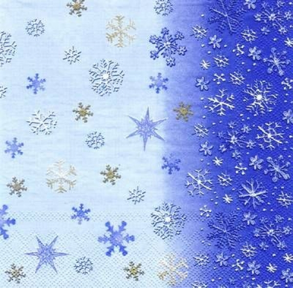 s6306 - Snowflakes - blue - Napkins - Package - 20 pcs.