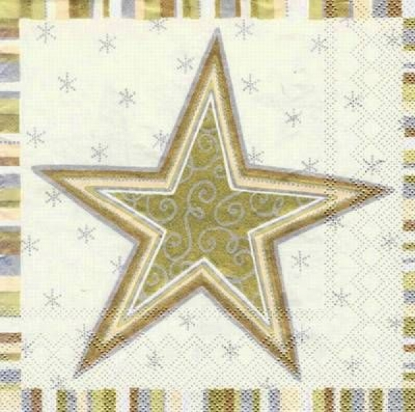 s6318 - Etoile - cream - Servietten - Packung - 20 Stück