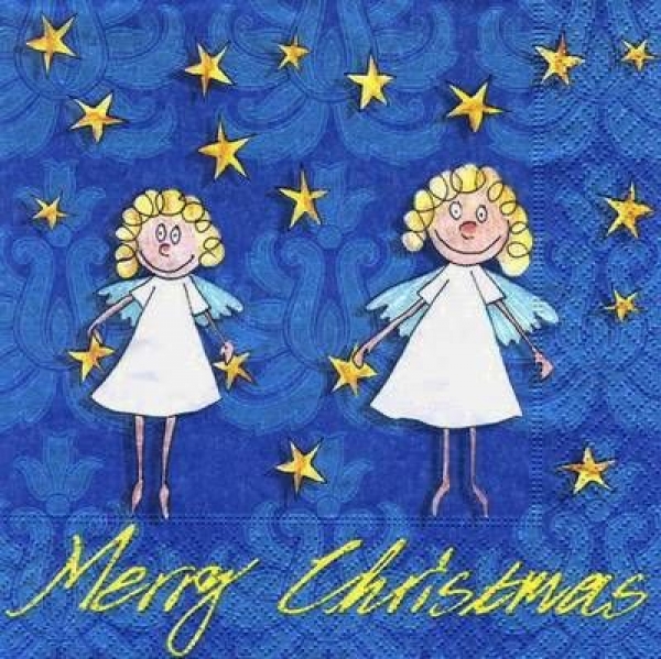 s6363 - Two Sweet Angels - Napkins - Package - 20 pcs.