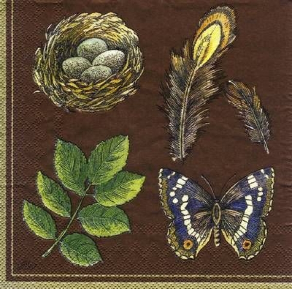 s6385 - Forest Fruits - brown - Servietten - Packung - 20 Stück