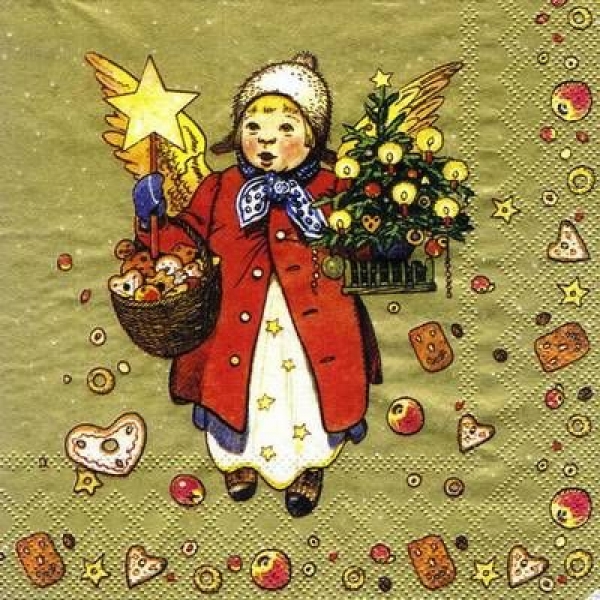 s6440 - Heavenly Sweet - gold - Servietten - Packung - 20 Stück.