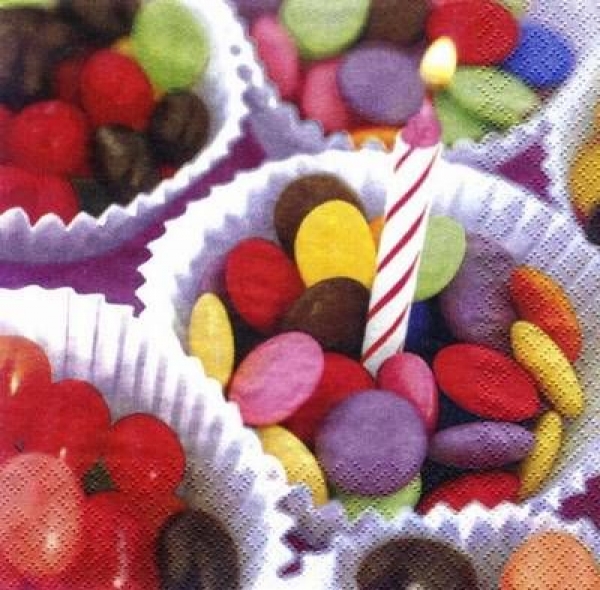 s6521 - Smarties - rot - Servietten - Packung - 20 Stück s6521 - Smarties - rot - Servietten - Packung - 20 Stück