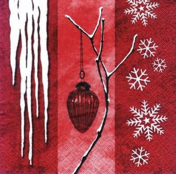 s6570 - Frosty Winter - red - Napkins - Package - 20 pcs.