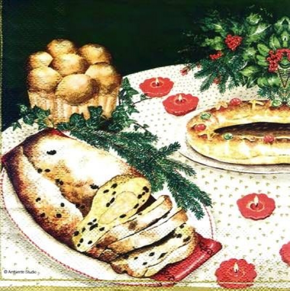 s6637 - Christmas Table - green - Servietten - Packung - 20 Stück