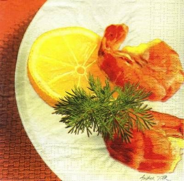 s6714 - Fresh Shrimps - Servietten - Packung - 20 Stück.