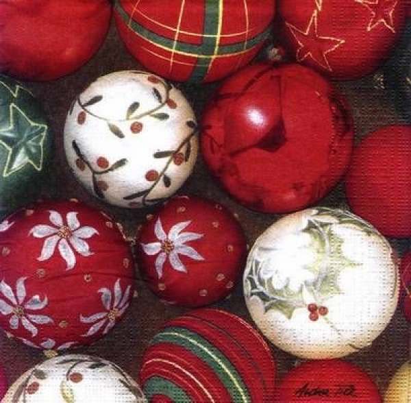 s6722 - Decoration  Ornaments - Servietten - 33 x 33 cm - Packung - 20 Stück