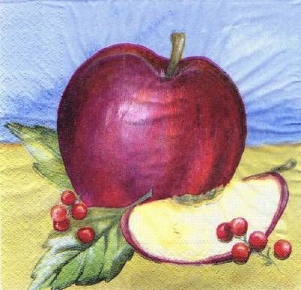 s6726 - Roter Apfel - Servietten - Packung - 40 Stück