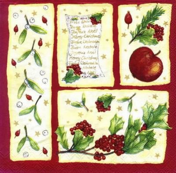 s6743 - Frohe Weihnachten - Servietten - Packung - 40 Stück
