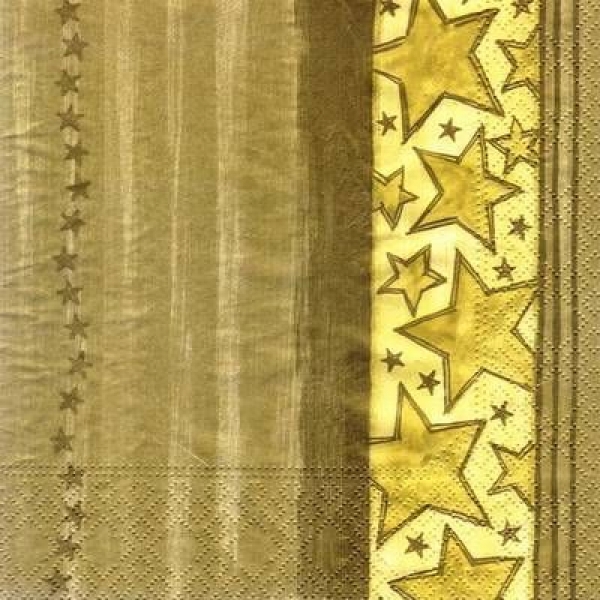 s6764 - Sternenband - beige/gelb - Servietten - Packung - 40 Stück