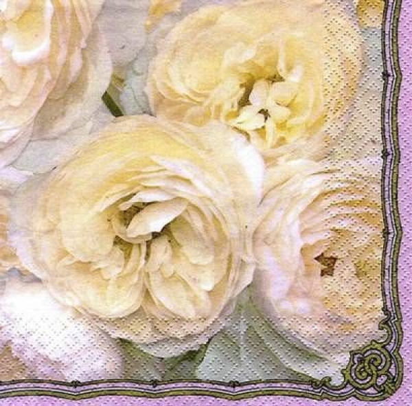 s6798 – Rosen – Servietten – 33 x 33 cm - Packung – 20 Stück