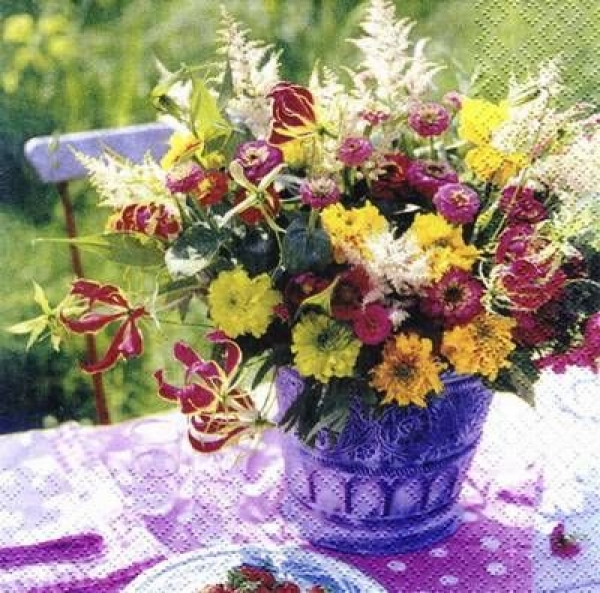 s6879 - Alisa - rosa - Servietten - 33 x 33 cm - Packung - 20 Stück