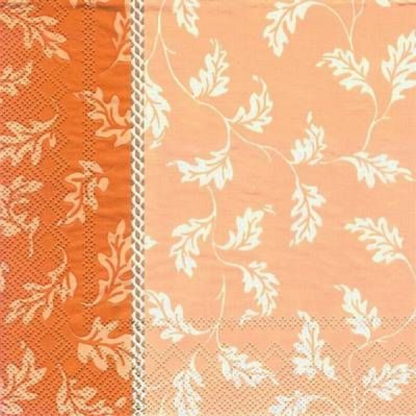 s6955 - Villa Louisa - orange - Servietten - 33 x 33 cm - Packung - 20 Stück