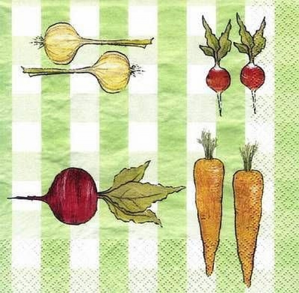 s7063 - Vegetables - green - Finnland - Servietten - Packung - 20 Stück.