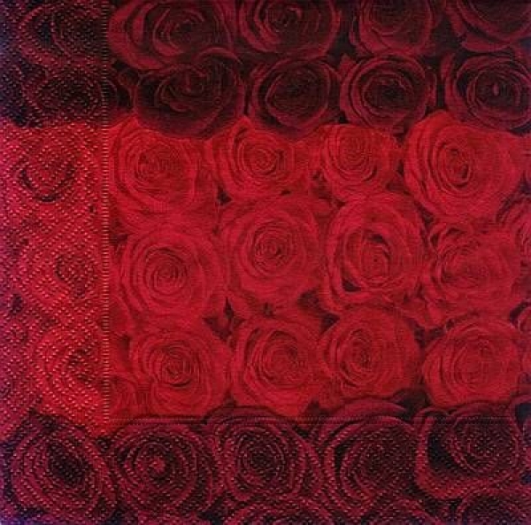 s7065 - Rosentraum - rot/bordeaux - Napkins - Package - 20 pcs.