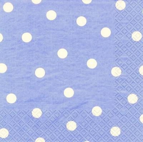 s7244 - Dots - hellblau/weiß - Servietten - Packung - 20 Stück