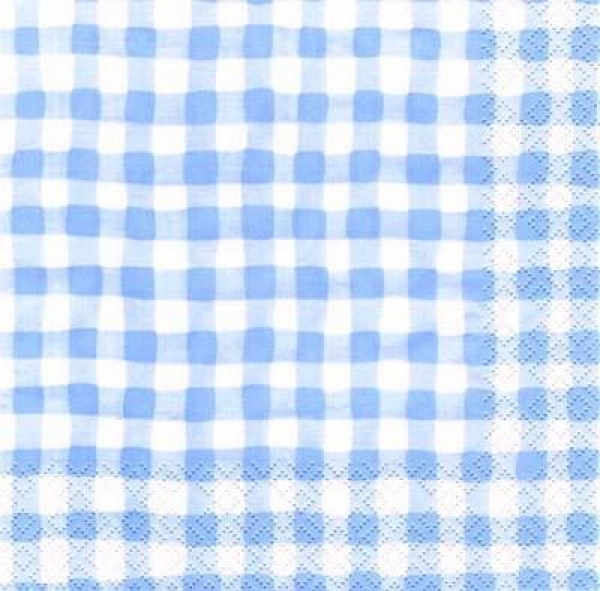 s7261 - Vichykaro - blau - Servietten - Packung - 20 Stück