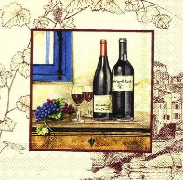 s7332 - Red Wine - bordeaux - Servietten - Packung - 20 Stück
