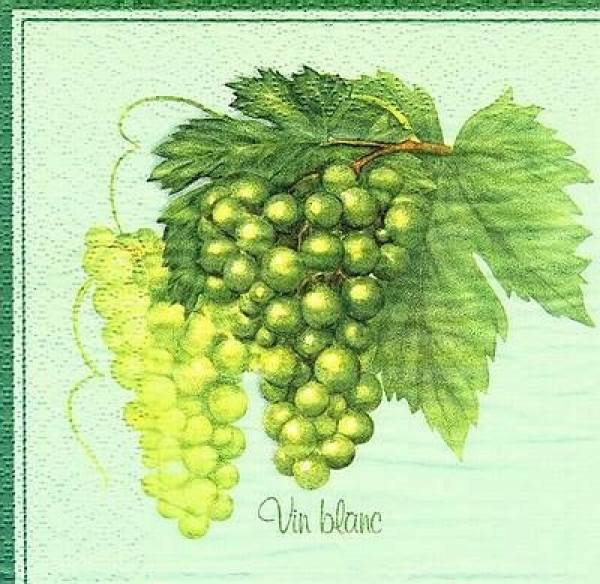 s7438 - Vin blanc - Servietten - Packung - 20 Stück