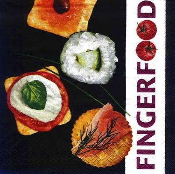 s7616 - Fingerfood - black - Servietten - Packung - 20 Stück.