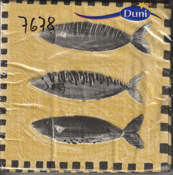 s7678 – Fische – Servietten – 33 x 33 cm - Packung – 20 Stück