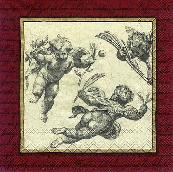 s7822 - Amorini - red - Servietten - Packung - 20 Stück