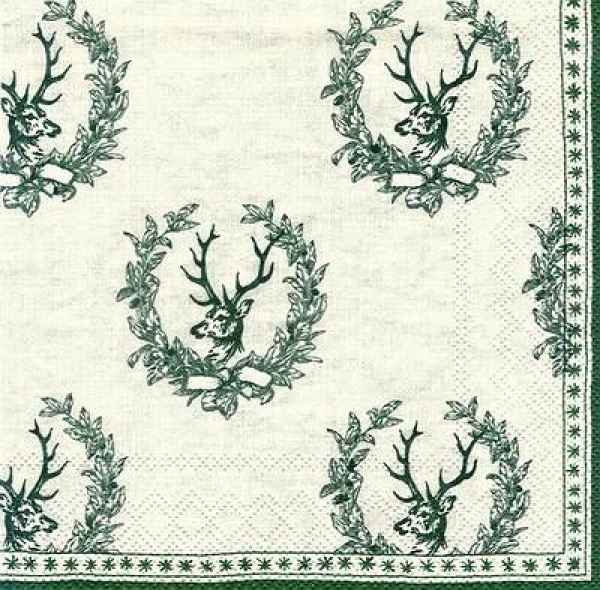 s7823 - De Chasse - green - Servietten - Packung - 20 Stück