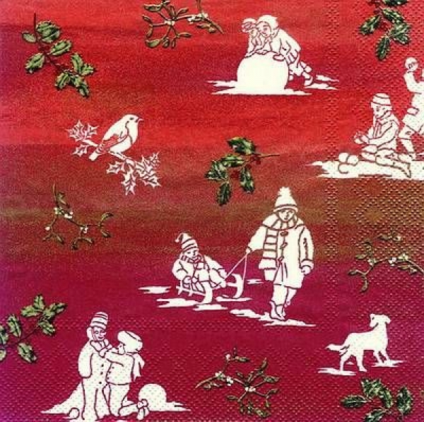 s7904 - Winter Tale - red - Servietten - Packung - 20 Stück