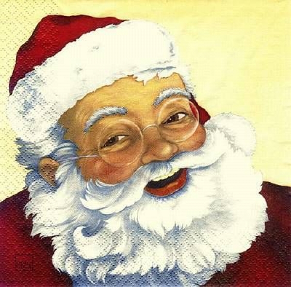 s7966 - Santa Claus - creme - Napkins - Package - 20 pcs.