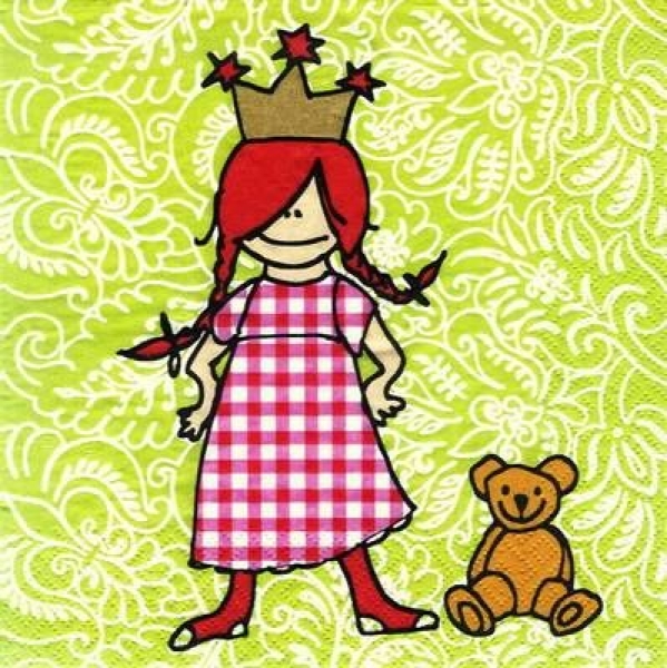 s7986 – Prinzessin – Servietten – 33 x 33 cm - Packung – 20 Stück