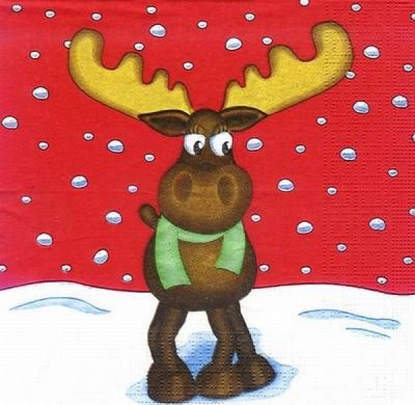 s8168 - Fanny Moose - red - Servietten - Packung - 20 Stück