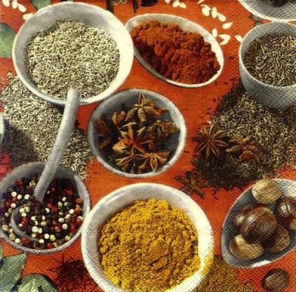 s8349 - Masala - orange - Servietten - Packung - 20 Stück