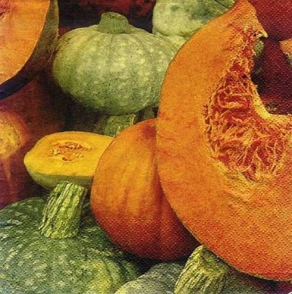 s8378 – Muskatkürbis - Servietten - Packung - 20 Stück