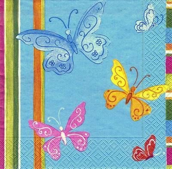 s8424 - Papillons - Servietten - Packung - 20 Stück